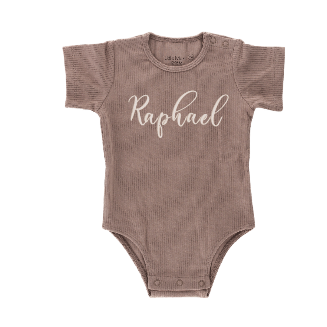 Personalised Bodysuit Dusty Pink Little Muxi